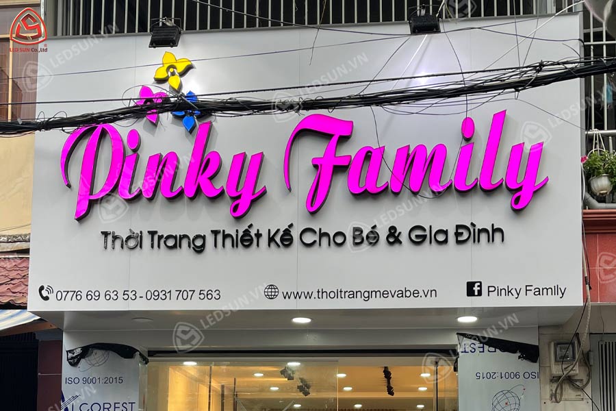 Bảng hiệu alu chữ nổi mica