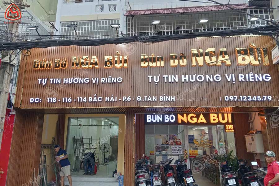 bảng hiệu quán ăn