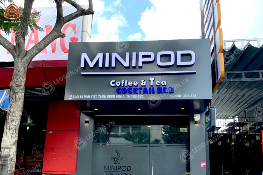 bảng hiệu quán trà sữa