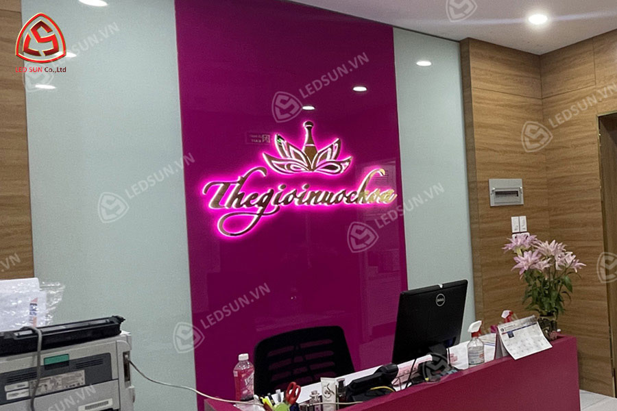 chữ nổi inox vàng gương