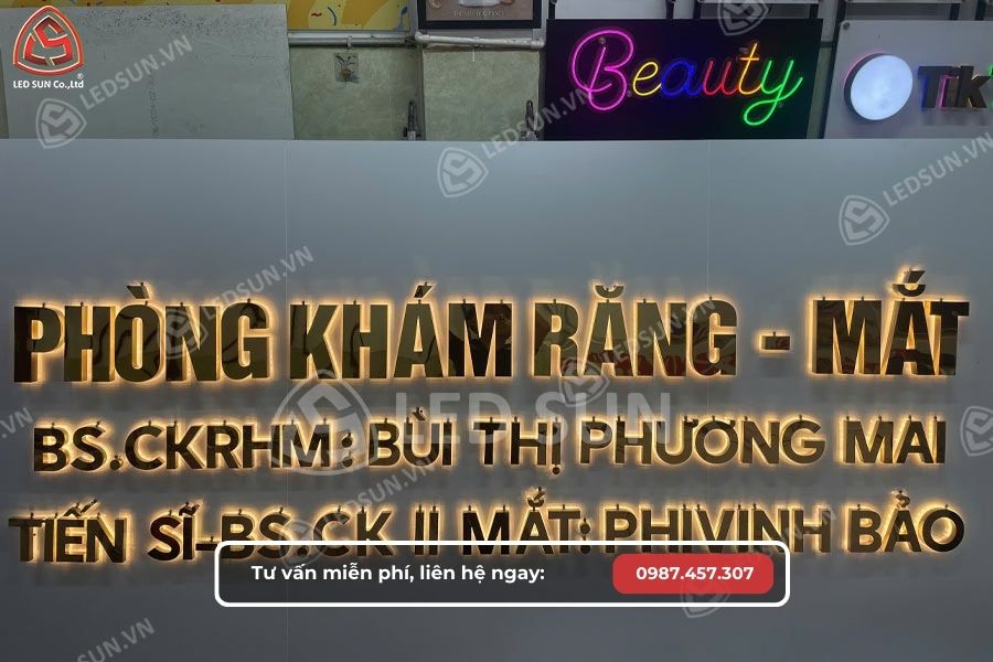 Mẫu bảng hiệu phòng khám răng mắt
