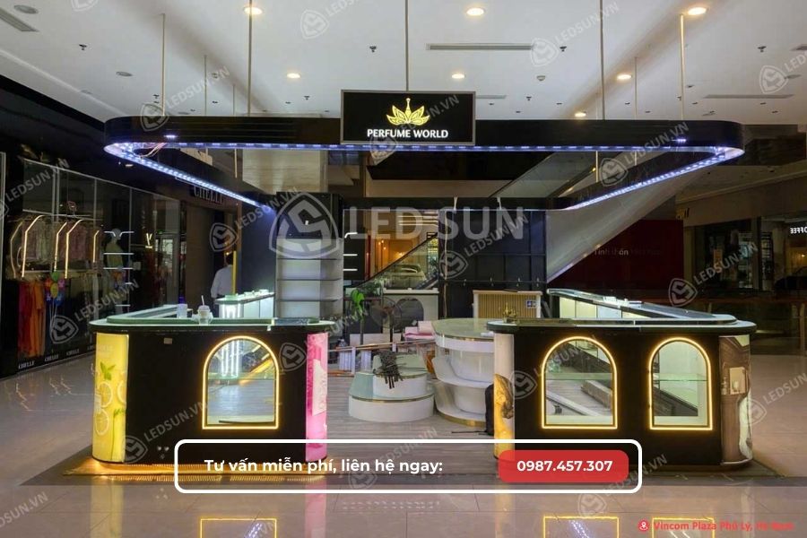 thi công gian hàng trong trung tâm thương mại