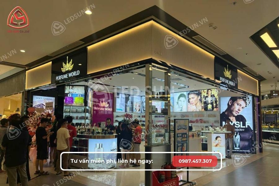 thiết kế thi công gian hàng trong trung tâm thương mại