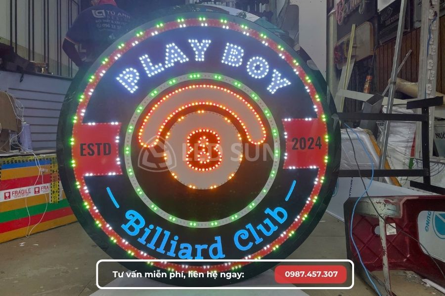 hộp đèn led hình tròn