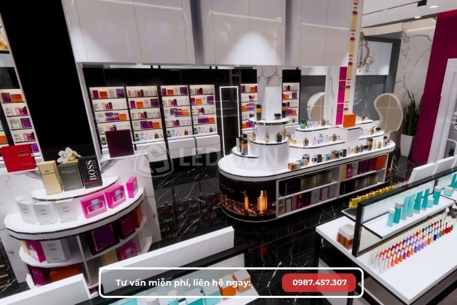 thiết kế thi công shop nước hoa