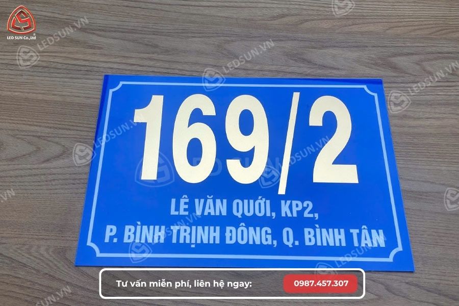 biển số nhà mica dán decal