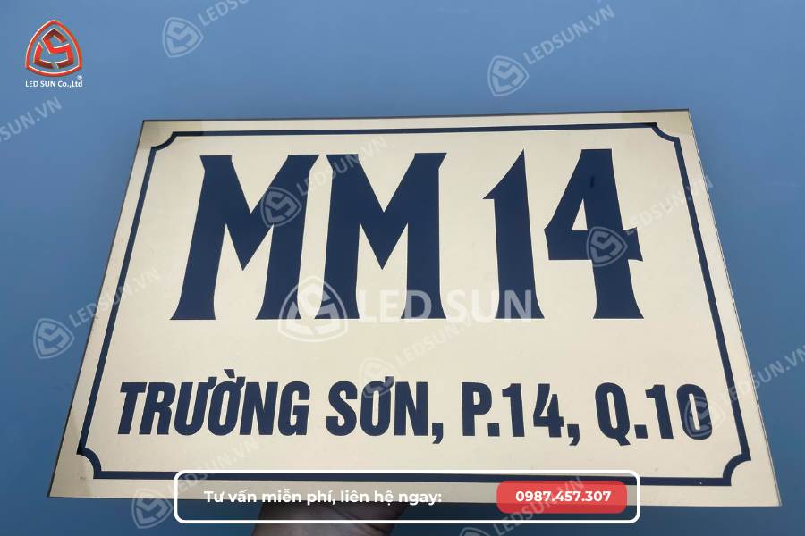 làm Biển số nhà mica sơn