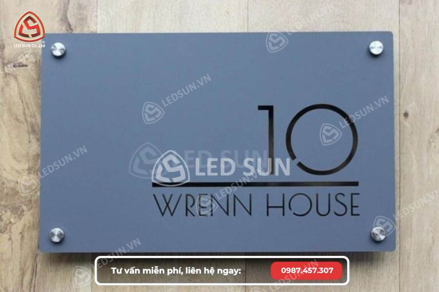 làm Biển số nhà alu âm bản