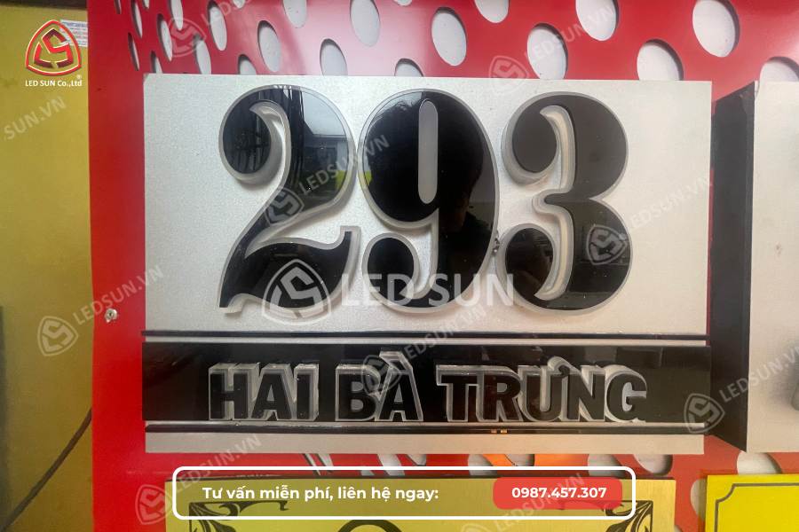 Biển số nhà alu chữ nổi