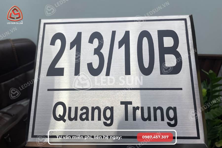 Biển số nhà inox ăn mòn