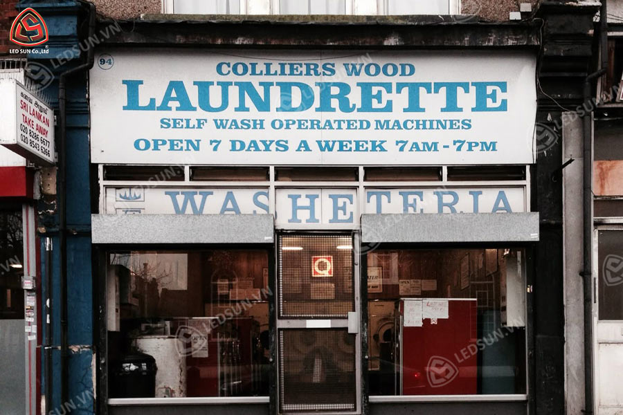 bảng hiệu giặt sấy