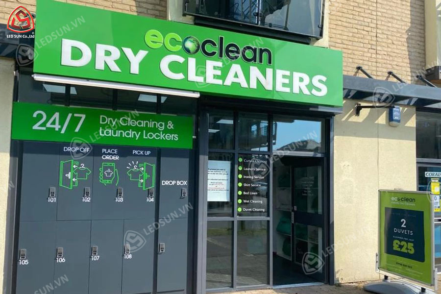 bảng hiệu giặt sấy