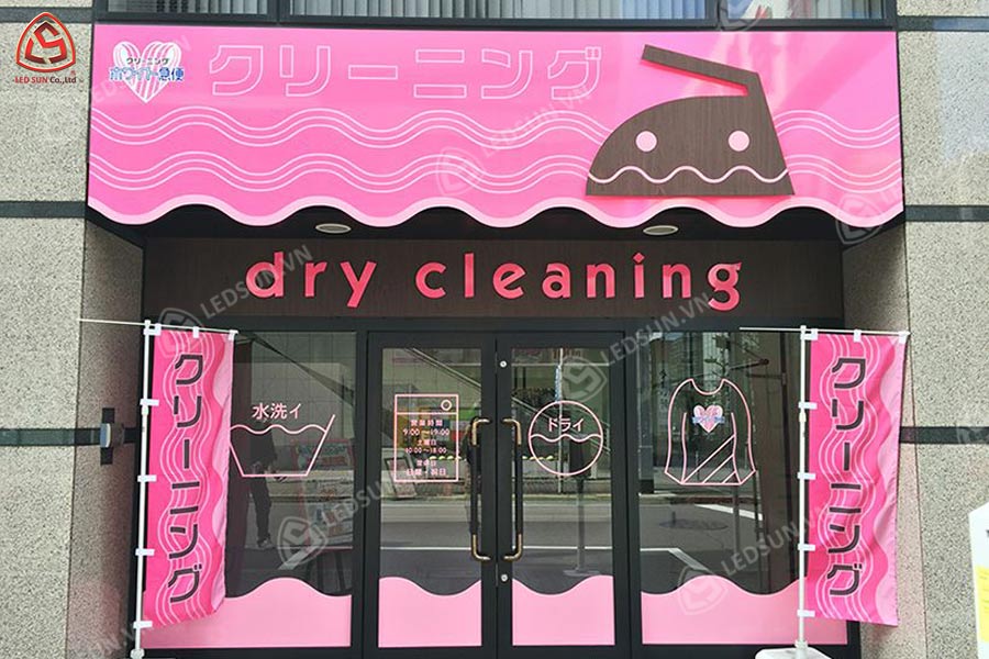 bảng hiệu giặt sấy