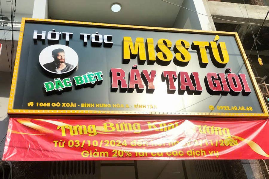 kích thước bảng hiệu