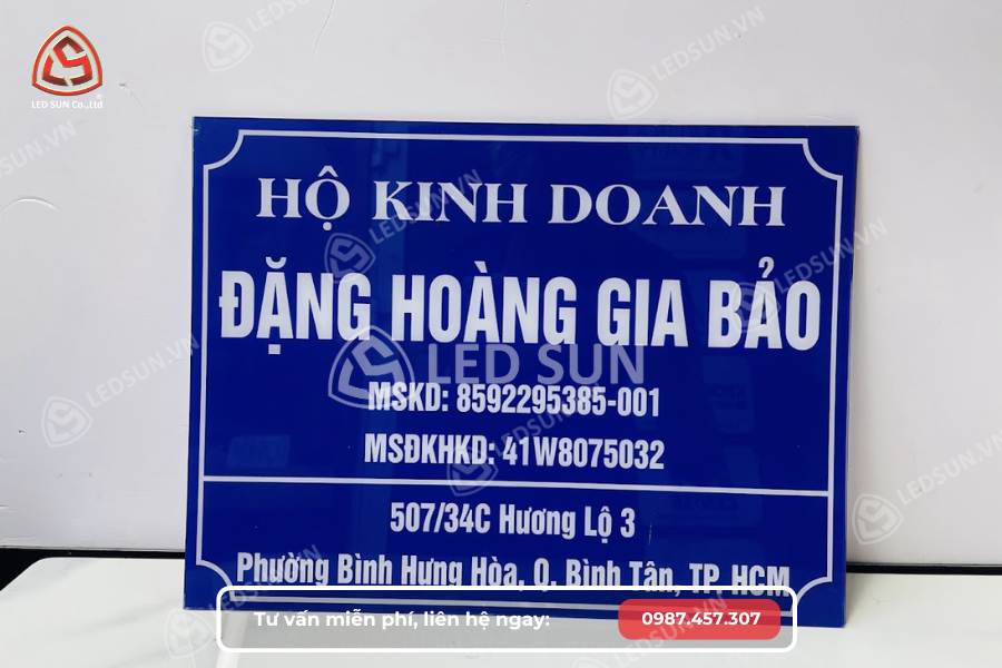 Biển số nhà mica