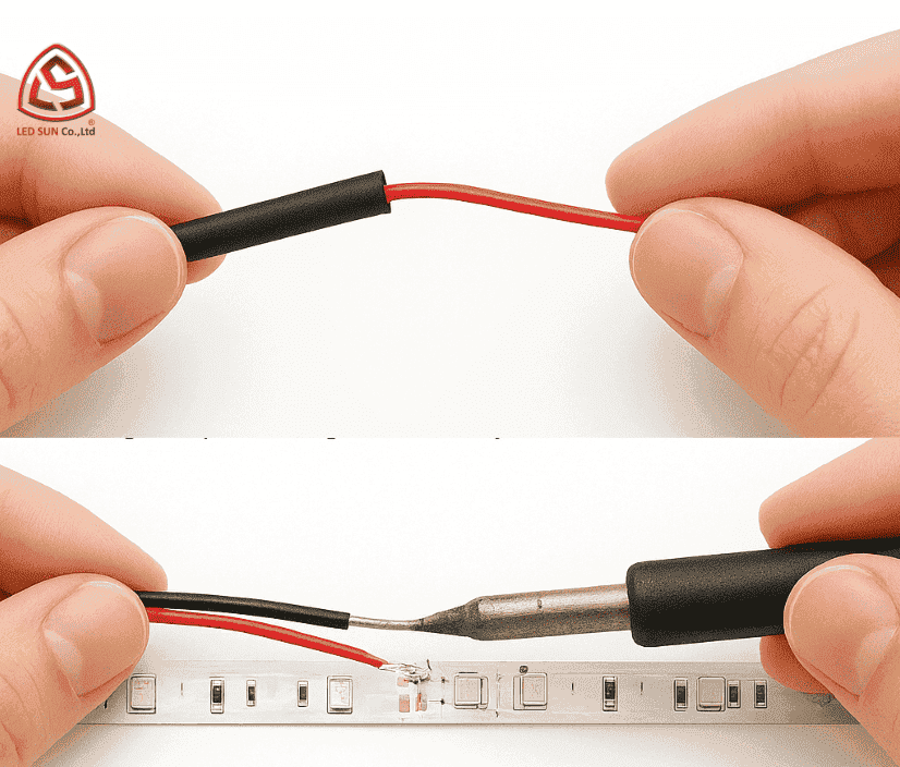 Cách hàn đèn led dây