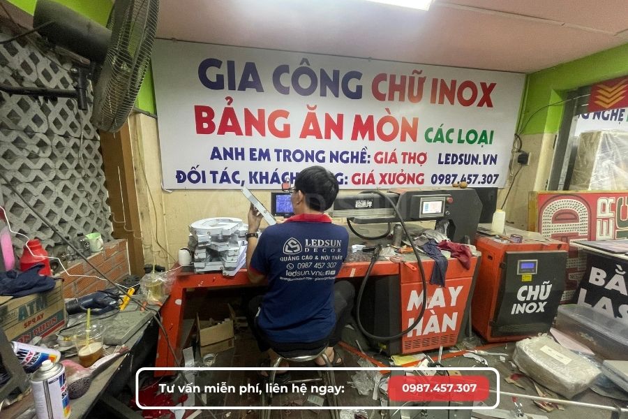 Xưởng sản xuất inox của Led Sun