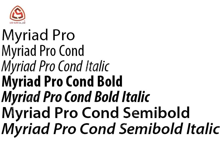 Font chữ quảng cáo đẹp Myriad Pro