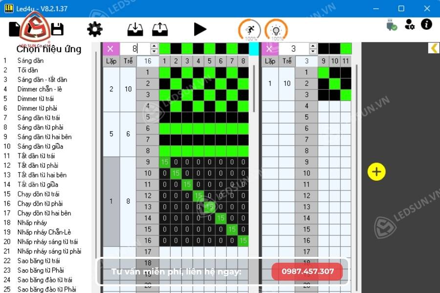 Phần mềm LED4U – LEDsign – OneLED